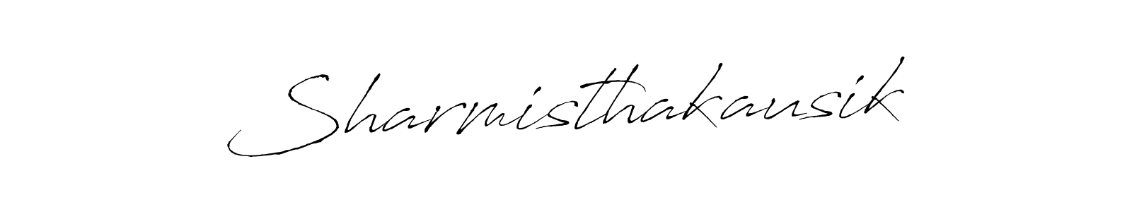 The best way (Antro_Vectra) to make a short signature is to pick only two or three words in your name. The name Sharmisthakausik include a total of six letters. For converting this name. Sharmisthakausik signature style 6 images and pictures png