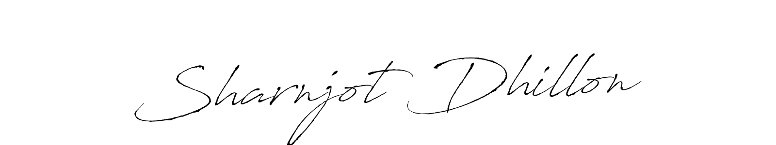 How to make Sharnjot Dhillon name signature. Use Antro_Vectra style for creating short signs online. This is the latest handwritten sign. Sharnjot Dhillon signature style 6 images and pictures png
