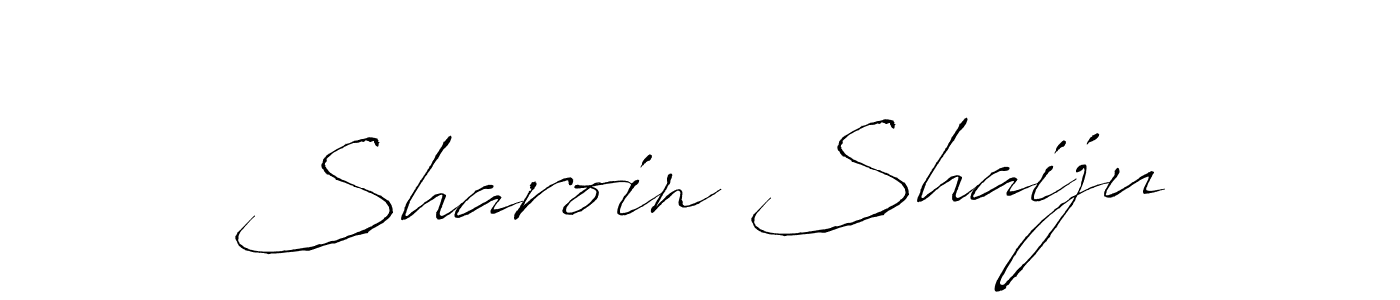 Design your own signature with our free online signature maker. With this signature software, you can create a handwritten (Antro_Vectra) signature for name Sharoin Shaiju. Sharoin Shaiju signature style 6 images and pictures png