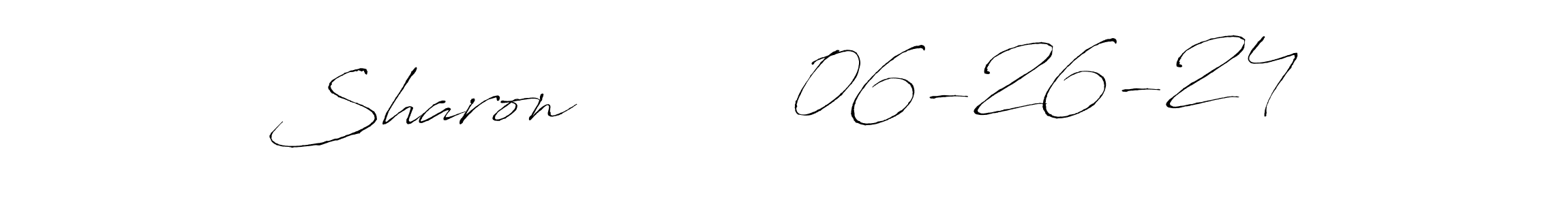 Design your own signature with our free online signature maker. With this signature software, you can create a handwritten (Antro_Vectra) signature for name Sharon         06-26-24. Sharon         06-26-24 signature style 6 images and pictures png