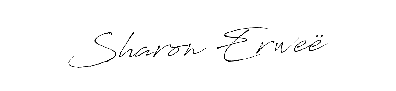 How to make Sharon Erweë name signature. Use Antro_Vectra style for creating short signs online. This is the latest handwritten sign. Sharon Erweë signature style 6 images and pictures png