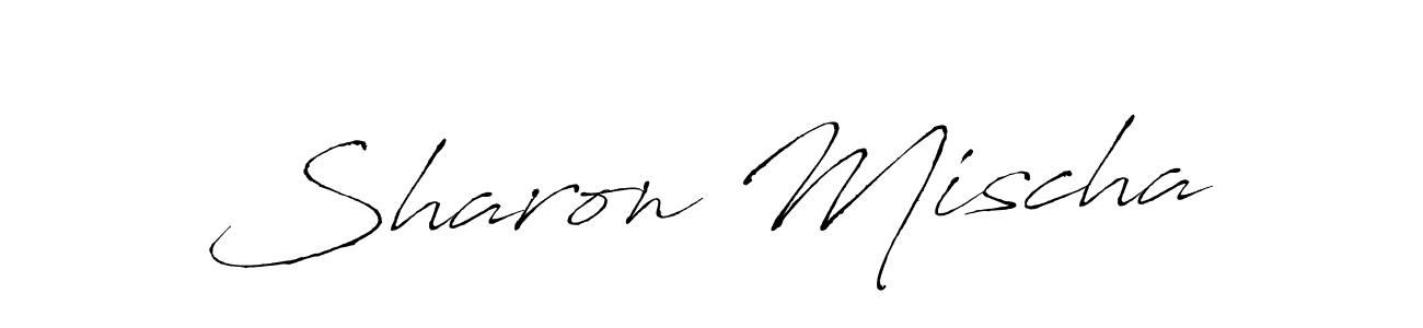 How to make Sharon Mischa name signature. Use Antro_Vectra style for creating short signs online. This is the latest handwritten sign. Sharon Mischa signature style 6 images and pictures png
