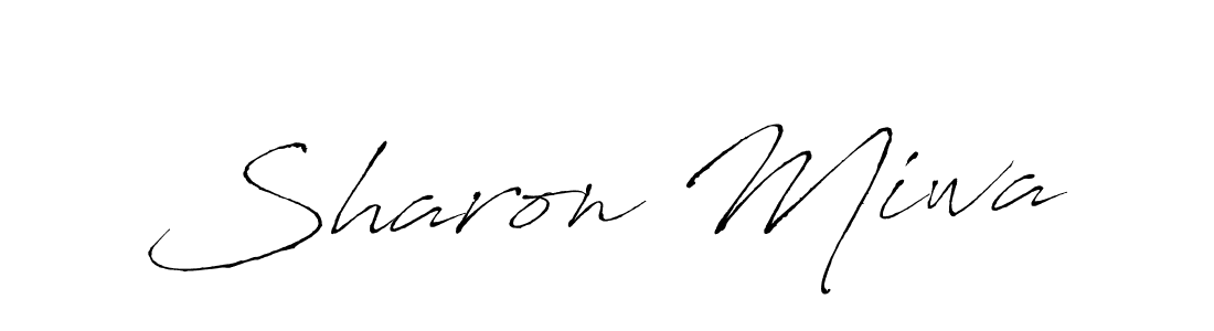 Create a beautiful signature design for name Sharon Miwa. With this signature (Antro_Vectra) fonts, you can make a handwritten signature for free. Sharon Miwa signature style 6 images and pictures png