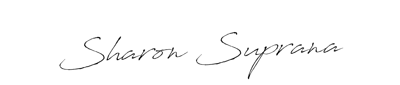 Make a beautiful signature design for name Sharon Suprana. With this signature (Antro_Vectra) style, you can create a handwritten signature for free. Sharon Suprana signature style 6 images and pictures png