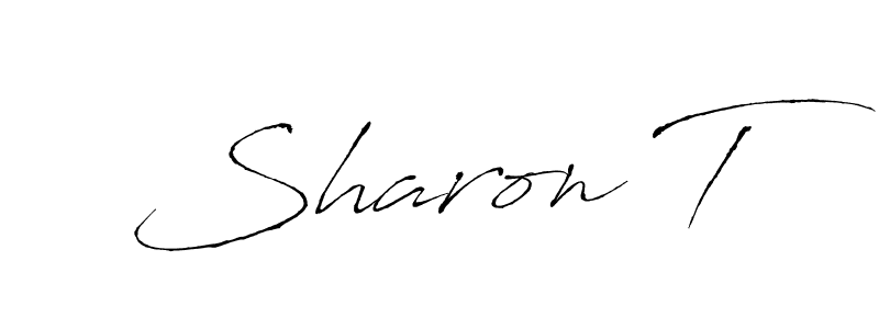 How to make Sharon T signature? Antro_Vectra is a professional autograph style. Create handwritten signature for Sharon T name. Sharon T signature style 6 images and pictures png