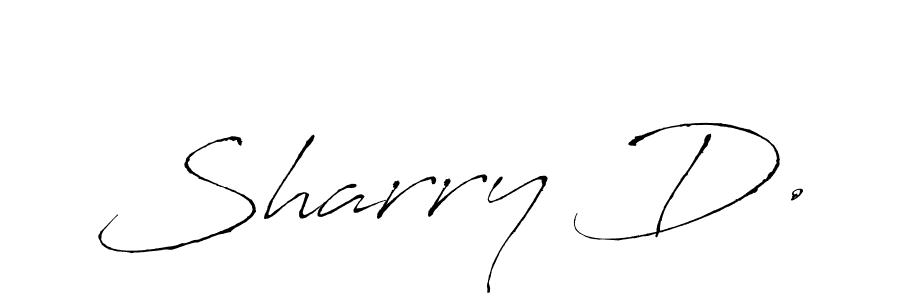 Make a beautiful signature design for name Sharry D.. With this signature (Antro_Vectra) style, you can create a handwritten signature for free. Sharry D. signature style 6 images and pictures png