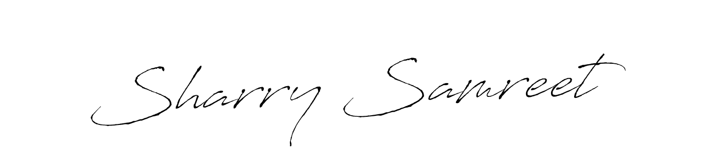 Create a beautiful signature design for name Sharry Samreet. With this signature (Antro_Vectra) fonts, you can make a handwritten signature for free. Sharry Samreet signature style 6 images and pictures png