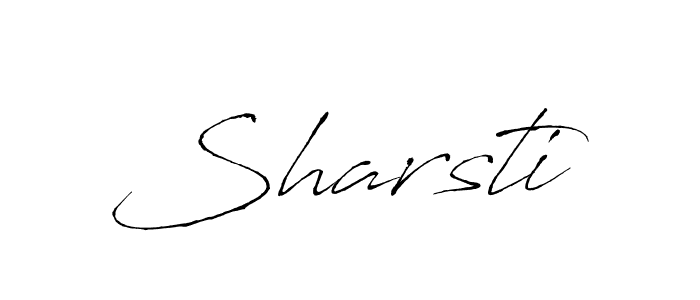 Use a signature maker to create a handwritten signature online. With this signature software, you can design (Antro_Vectra) your own signature for name Sharsti. Sharsti signature style 6 images and pictures png