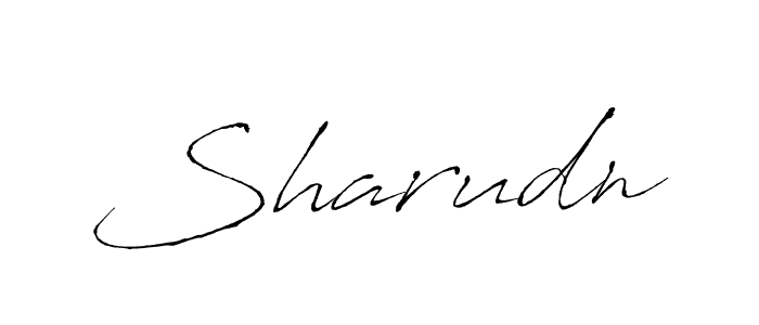 Make a beautiful signature design for name Sharudn. With this signature (Antro_Vectra) style, you can create a handwritten signature for free. Sharudn signature style 6 images and pictures png