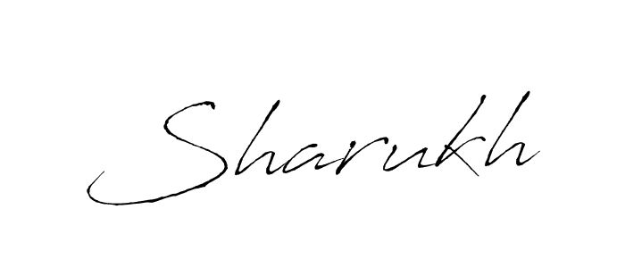 Make a beautiful signature design for name Sharukh. With this signature (Antro_Vectra) style, you can create a handwritten signature for free. Sharukh signature style 6 images and pictures png