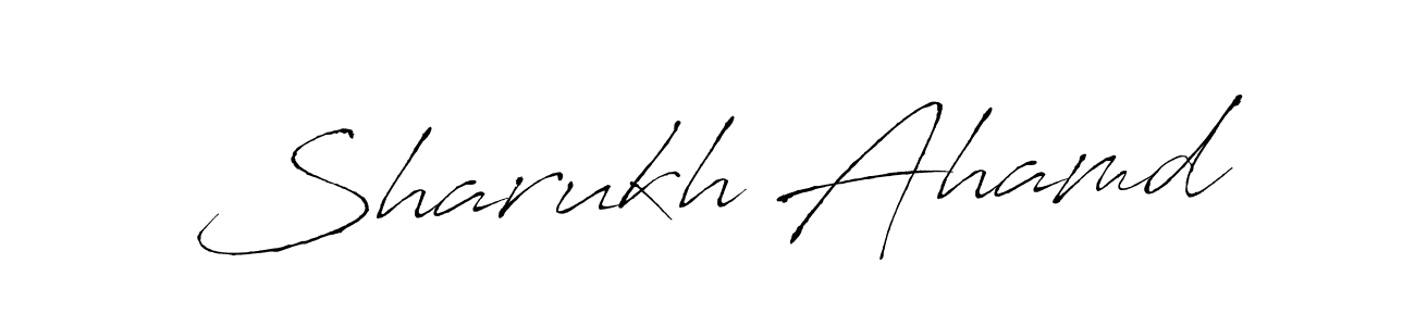 This is the best signature style for the Sharukh Ahamd name. Also you like these signature font (Antro_Vectra). Mix name signature. Sharukh Ahamd signature style 6 images and pictures png