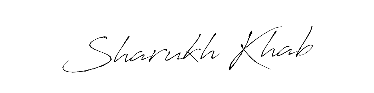if you are searching for the best signature style for your name Sharukh Khab. so please give up your signature search. here we have designed multiple signature styles  using Antro_Vectra. Sharukh Khab signature style 6 images and pictures png