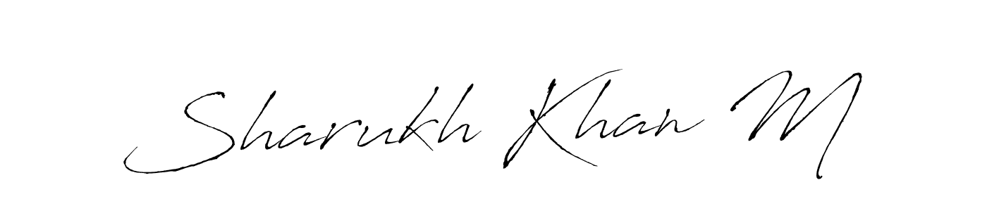 Design your own signature with our free online signature maker. With this signature software, you can create a handwritten (Antro_Vectra) signature for name Sharukh Khan M. Sharukh Khan M signature style 6 images and pictures png