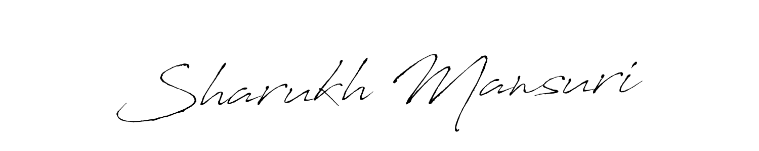 Create a beautiful signature design for name Sharukh Mansuri. With this signature (Antro_Vectra) fonts, you can make a handwritten signature for free. Sharukh Mansuri signature style 6 images and pictures png