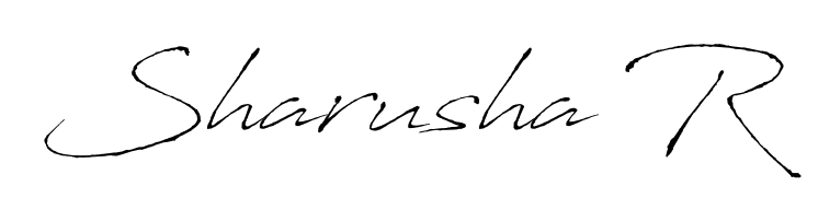Explore multiple handwriting variations for Sharusha R including this stunning Antro_Vectra design. Free to use across all platforms. Sharusha R signature style 6 images and pictures png