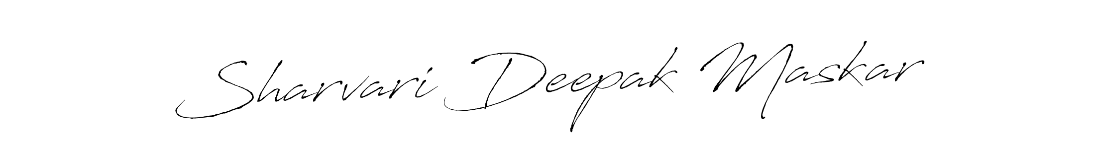 How to make Sharvari Deepak Maskar name signature. Use Antro_Vectra style for creating short signs online. This is the latest handwritten sign. Sharvari Deepak Maskar signature style 6 images and pictures png