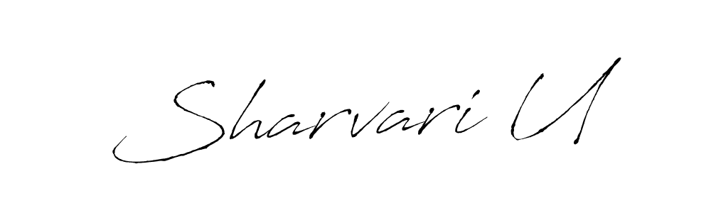 Sharvari U stylish signature style. Best Handwritten Sign (Antro_Vectra) for my name. Handwritten Signature Collection Ideas for my name Sharvari U. Sharvari U signature style 6 images and pictures png