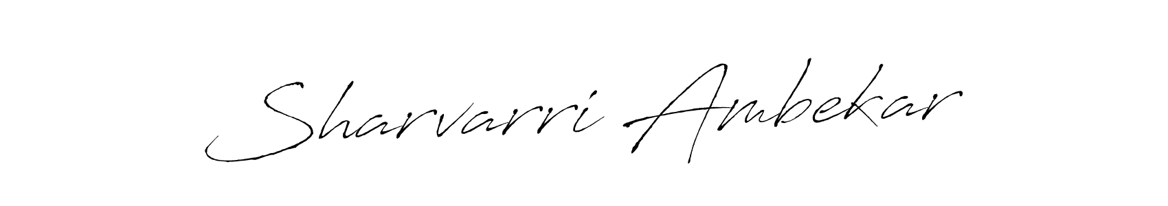 Antro_Vectra is a professional signature style that is perfect for those who want to add a touch of class to their signature. It is also a great choice for those who want to make their signature more unique. Get Sharvarri Ambekar name to fancy signature for free. Sharvarri Ambekar signature style 6 images and pictures png