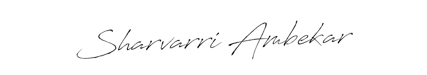 Antro_Vectra is a professional signature style that is perfect for those who want to add a touch of class to their signature. It is also a great choice for those who want to make their signature more unique. Get Sharvarri Ambekar name to fancy signature for free. Sharvarri Ambekar signature style 6 images and pictures png