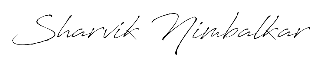 Looking for an artistic signature for Sharvik Nimbalkar? The Antro_Vectra calligraphy style gives a sophisticated flow suitable for business cards and emails. Sharvik Nimbalkar signature style 6 images and pictures png