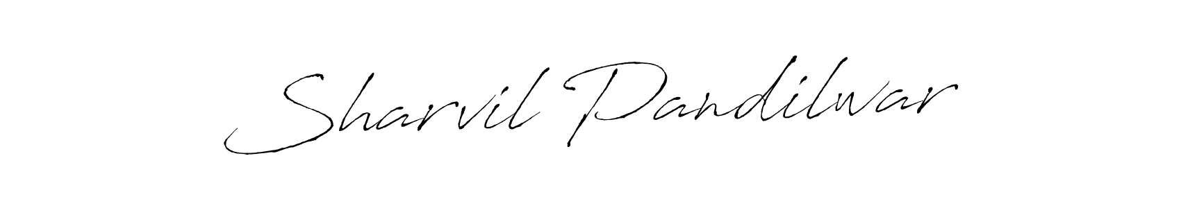 Create a beautiful signature design for name Sharvil Pandilwar. With this signature (Antro_Vectra) fonts, you can make a handwritten signature for free. Sharvil Pandilwar signature style 6 images and pictures png
