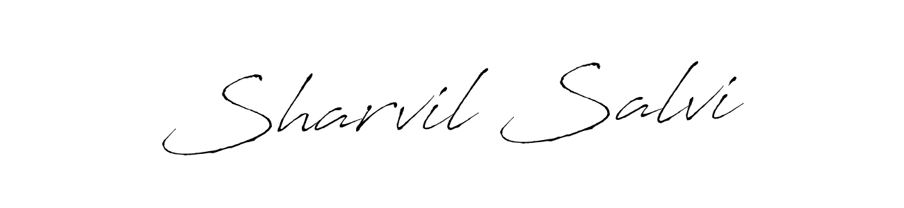 Make a beautiful signature design for name Sharvil Salvi. With this signature (Antro_Vectra) style, you can create a handwritten signature for free. Sharvil Salvi signature style 6 images and pictures png