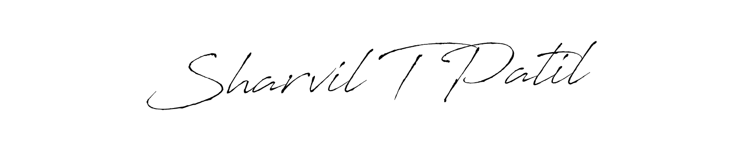 This is the best signature style for the Sharvil T Patil name. Also you like these signature font (Antro_Vectra). Mix name signature. Sharvil T Patil signature style 6 images and pictures png