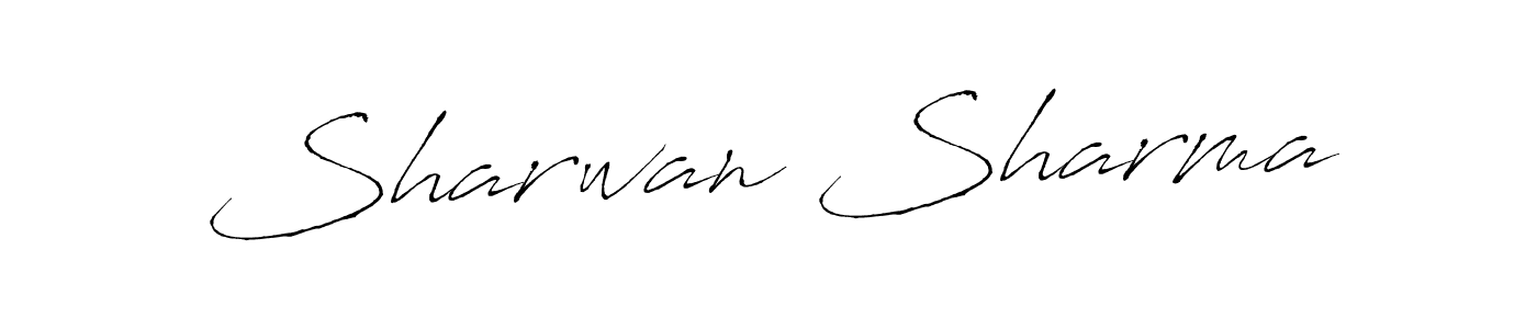 How to make Sharwan Sharma name signature. Use Antro_Vectra style for creating short signs online. This is the latest handwritten sign. Sharwan Sharma signature style 6 images and pictures png