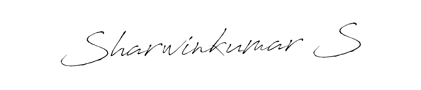 Create a beautiful signature design for name Sharwinkumar S. With this signature (Antro_Vectra) fonts, you can make a handwritten signature for free. Sharwinkumar S signature style 6 images and pictures png