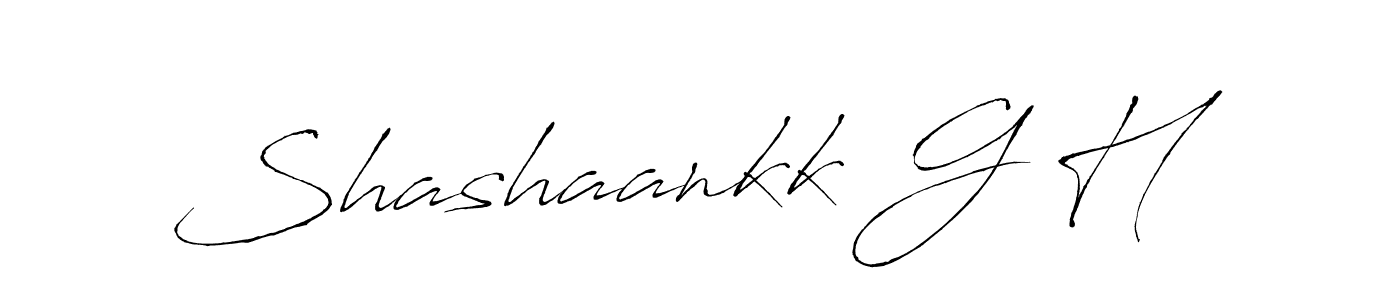 How to make Shashaankk G H name signature. Use Antro_Vectra style for creating short signs online. This is the latest handwritten sign. Shashaankk G H signature style 6 images and pictures png