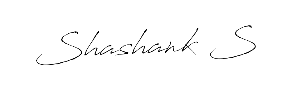 The best way (Antro_Vectra) to make a short signature is to pick only two or three words in your name. The name Shashank S include a total of six letters. For converting this name. Shashank S signature style 6 images and pictures png