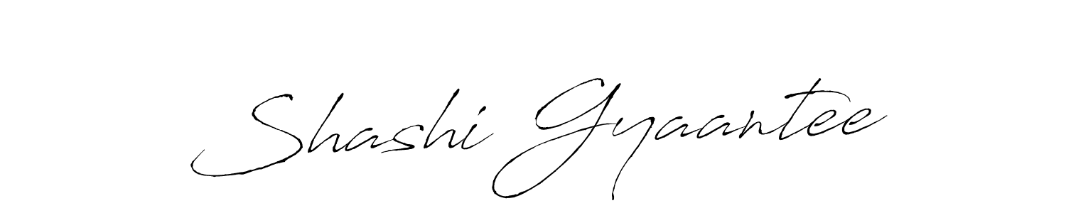 Make a beautiful signature design for name Shashi Gyaantee. With this signature (Antro_Vectra) style, you can create a handwritten signature for free. Shashi Gyaantee signature style 6 images and pictures png
