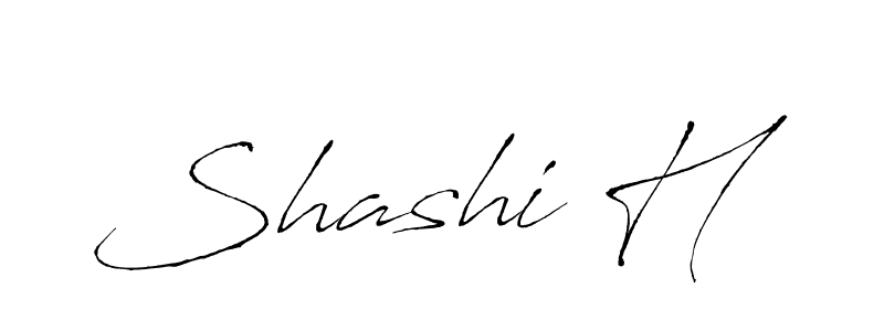 Design your own signature with our free online signature maker. With this signature software, you can create a handwritten (Antro_Vectra) signature for name Shashi H. Shashi H signature style 6 images and pictures png