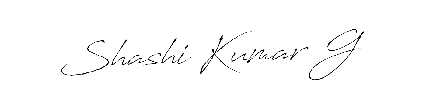 How to make Shashi Kumar G name signature. Use Antro_Vectra style for creating short signs online. This is the latest handwritten sign. Shashi Kumar G signature style 6 images and pictures png