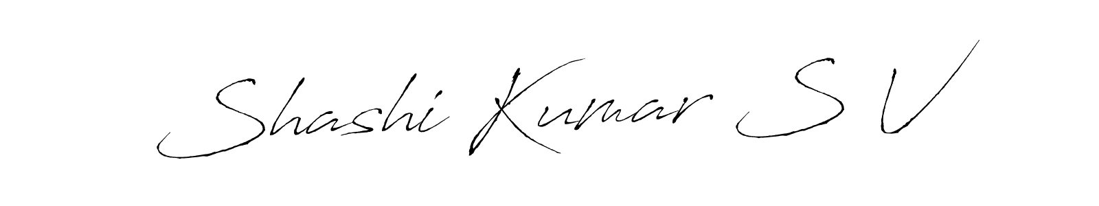 This is the best signature style for the Shashi Kumar S V name. Also you like these signature font (Antro_Vectra). Mix name signature. Shashi Kumar S V signature style 6 images and pictures png