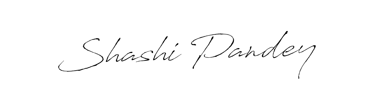 How to make Shashi Pandey name signature. Use Antro_Vectra style for creating short signs online. This is the latest handwritten sign. Shashi Pandey signature style 6 images and pictures png