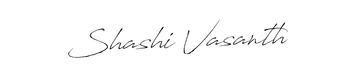 Create a beautiful signature design for name Shashi Vasanth. With this signature (Antro_Vectra) fonts, you can make a handwritten signature for free. Shashi Vasanth signature style 6 images and pictures png