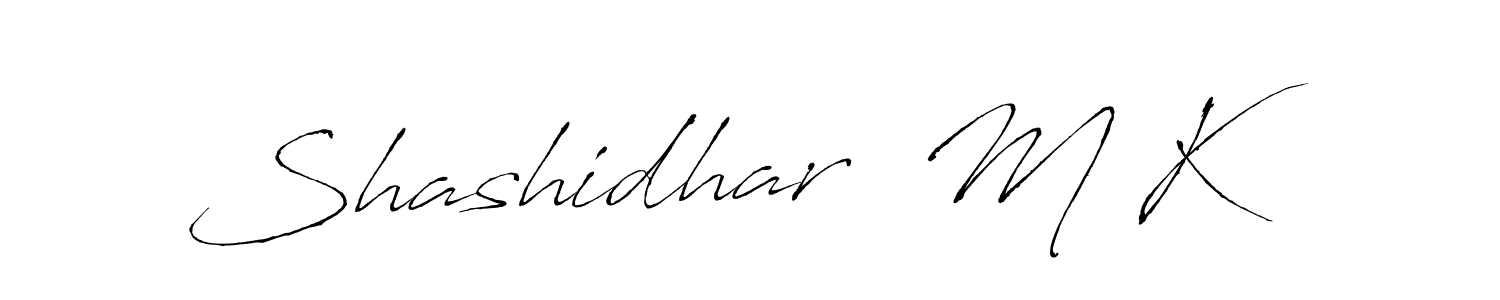 Create a beautiful signature design for name Shashidhar  M K. With this signature (Antro_Vectra) fonts, you can make a handwritten signature for free. Shashidhar  M K signature style 6 images and pictures png