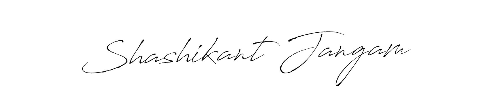 Make a beautiful signature design for name Shashikant Jangam. With this signature (Antro_Vectra) style, you can create a handwritten signature for free. Shashikant Jangam signature style 6 images and pictures png