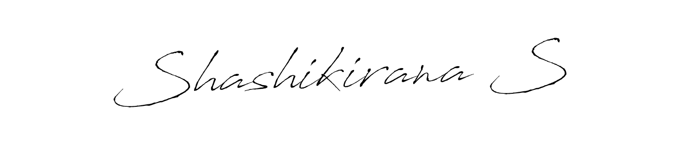 The best way (Antro_Vectra) to make a short signature is to pick only two or three words in your name. The name Shashikirana S include a total of six letters. For converting this name. Shashikirana S signature style 6 images and pictures png
