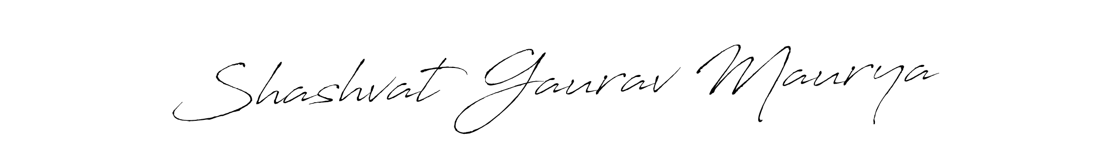 Create a beautiful signature design for name Shashvat Gaurav Maurya. With this signature (Antro_Vectra) fonts, you can make a handwritten signature for free. Shashvat Gaurav Maurya signature style 6 images and pictures png