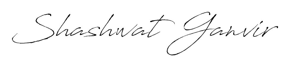 Get an exclusive digital autograph for Shashwat Ganvir. The Antro_Vectra typeface captures the charm of real penmanship on paper. Shashwat Ganvir signature style 6 images and pictures png