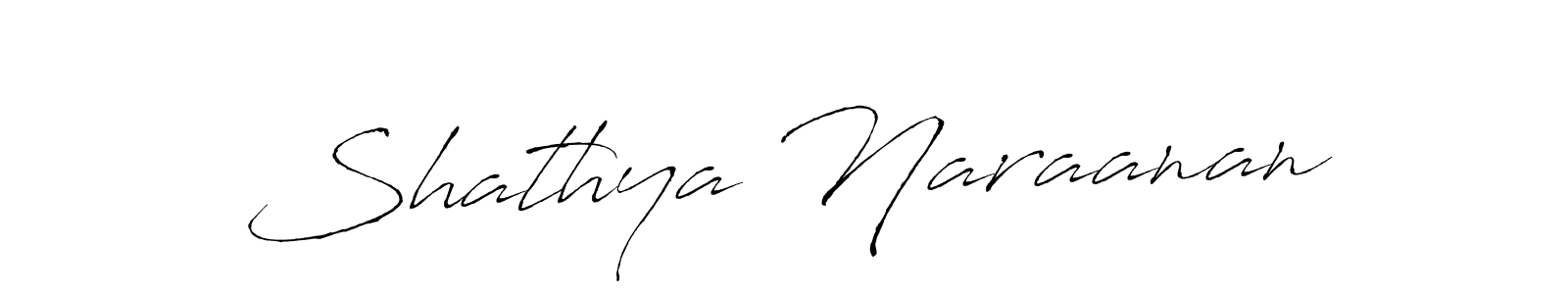 How to make Shathya Naraanan signature? Antro_Vectra is a professional autograph style. Create handwritten signature for Shathya Naraanan name. Shathya Naraanan signature style 6 images and pictures png