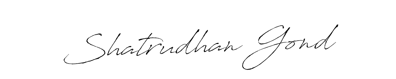 Antro_Vectra is a professional signature style that is perfect for those who want to add a touch of class to their signature. It is also a great choice for those who want to make their signature more unique. Get Shatrudhan Gond name to fancy signature for free. Shatrudhan Gond signature style 6 images and pictures png