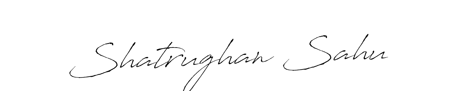 Shatrughan Sahu stylish signature style. Best Handwritten Sign (Antro_Vectra) for my name. Handwritten Signature Collection Ideas for my name Shatrughan Sahu. Shatrughan Sahu signature style 6 images and pictures png