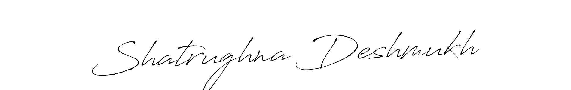 Antro_Vectra is a professional signature style that is perfect for those who want to add a touch of class to their signature. It is also a great choice for those who want to make their signature more unique. Get Shatrughna Deshmukh name to fancy signature for free. Shatrughna Deshmukh signature style 6 images and pictures png