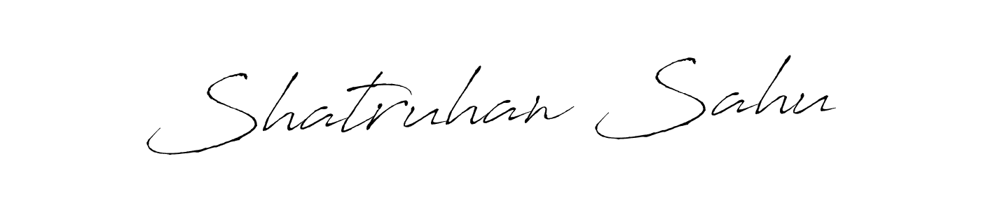 You should practise on your own different ways (Antro_Vectra) to write your name (Shatruhan Sahu) in signature. don't let someone else do it for you. Shatruhan Sahu signature style 6 images and pictures png