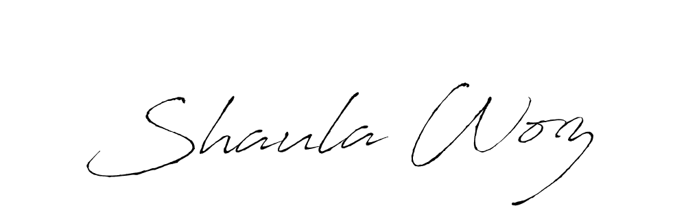 Create a beautiful signature design for name Shaula Woz. With this signature (Antro_Vectra) fonts, you can make a handwritten signature for free. Shaula Woz signature style 6 images and pictures png