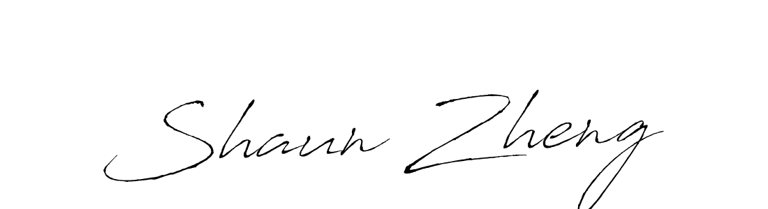 Make a beautiful signature design for name Shaun Zheng. With this signature (Antro_Vectra) style, you can create a handwritten signature for free. Shaun Zheng signature style 6 images and pictures png