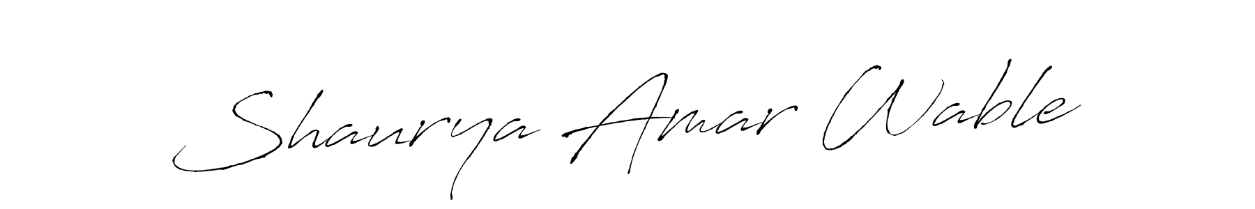 Create a beautiful signature design for name Shaurya Amar Wable. With this signature (Antro_Vectra) fonts, you can make a handwritten signature for free. Shaurya Amar Wable signature style 6 images and pictures png